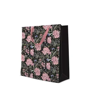 Geschenktasche mittel - Flowers Mystery 20x10x25 cm